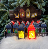 Felinare decorative Crăciun cu LED – set 24 buc